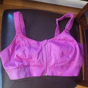 Front-Zip Pink Sports Bra - Women Intimates & Sleepwear